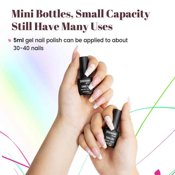 36-Piece Gel Nail Polish Set | 32 Colors, Base & Top Coats | Gifts for Women