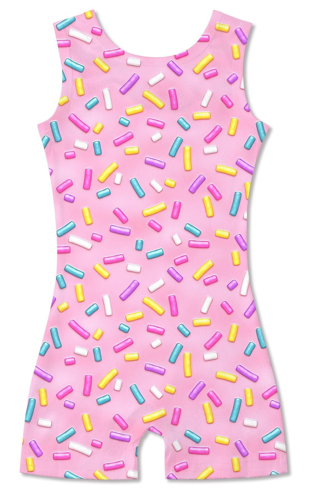 uideazone Cool Leotards for Girls 5t Sparkly One piece Gymnastics Rainbow Candy Bodysuit Kids Quick Dry Print One Piece Dance Unitards Outfits size 6