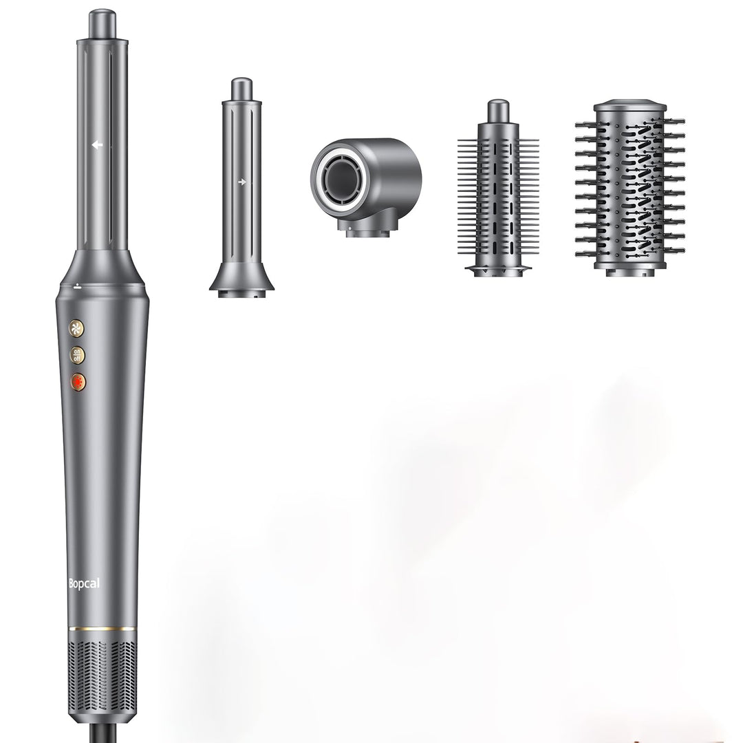 5 in 1 Hair Air Styler - Multi Hair Dryer Brush for Fast Drying & Hot-Air Automatic Wrap Curlers for Curling, Frizz-Free Blow Dryer Brush for Straightening Volumizing