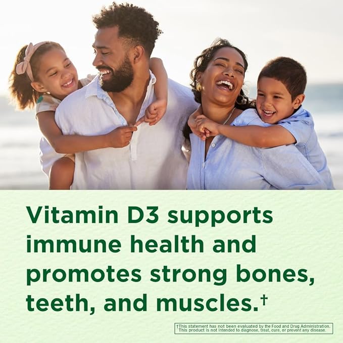 Vitamin D3 5000 IU + K2 100 mcg Immune Support Healthy Bone Teeth 60 Vegetable Capsules Supplement