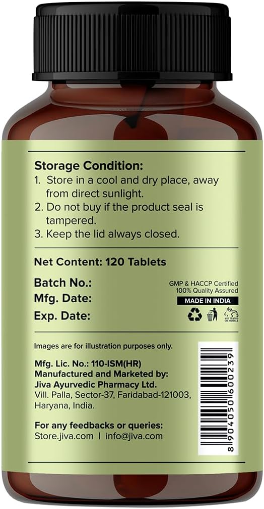 Ayurveda Neem Tablets 100% Natural Ayurvedic Herbal Supplement Veg Tablets - 120 Tablets (Pack of 2)