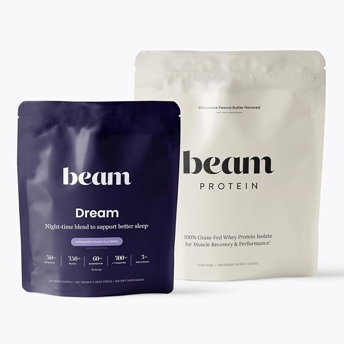Beam Dream Sleep Powder, Sleep Aid Grass Fed Whey Protein Powder