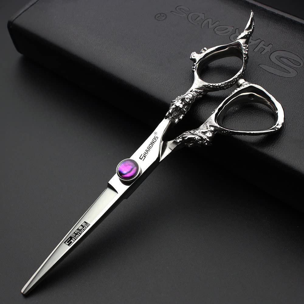 Hair Cutting Scissors Shears Professional Barber 6 inch Hairdressing Scissor Home Use for Man Woman Adults Kids Babies