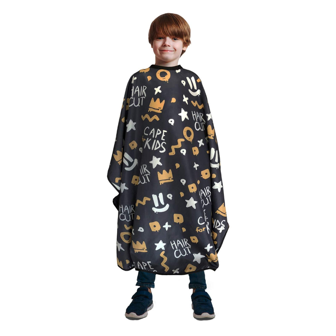 Pelocapa Barber Cape for Kids, Hair Cutting Cape, Professional Salon Hairdressing Cape for boys, Waterproof & Light Weight & Machine Washable - 39”× 51”（Crown Pattern）
