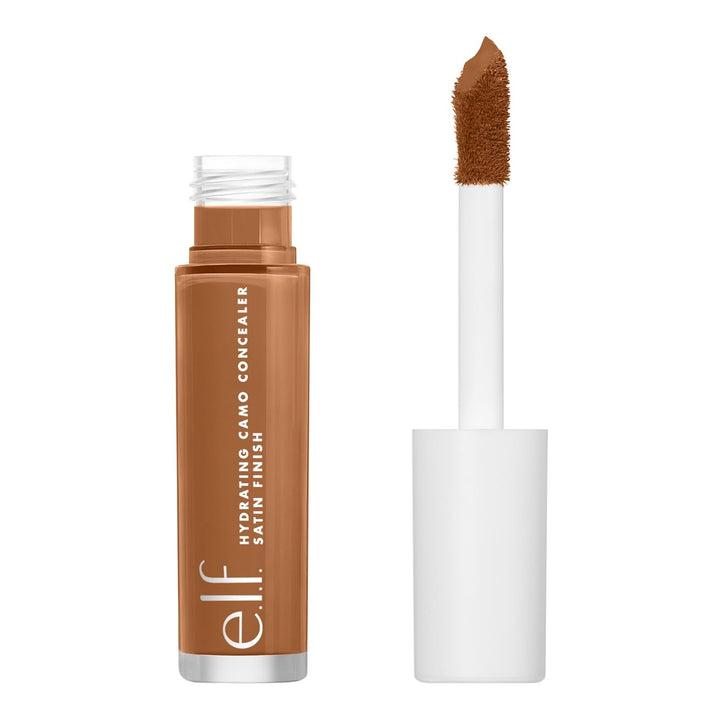 e.l.f. Hydrating Camo Concealer | Full-Coverage, Satin Finish | Vegan, Deep Cinnamon