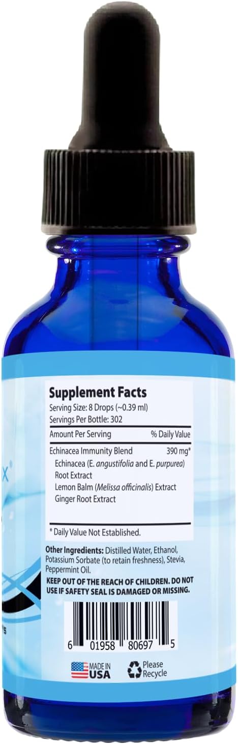 Absonutrix Echinacea Tincture Advanced Formula 390 mg, 4 Oz Liquid, 302 Servings, Made in USA, Quick Absorption, Quality Potent Ingredients, Non-GMO, GMP Certified Facility, Cruelty-Free Products