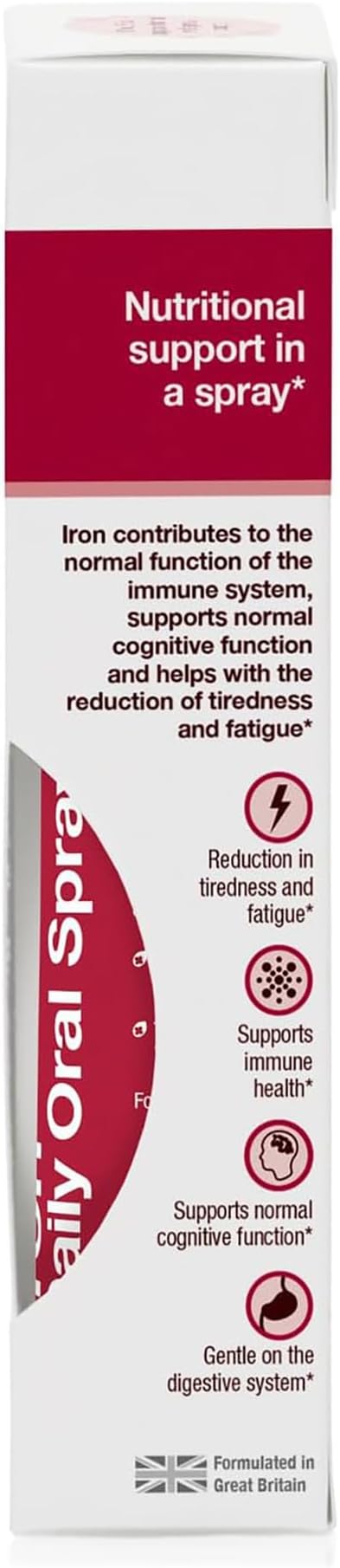BetterYou Iron 5 Oral Spray - Natural Liquid Vitamin Supplement - Daily Iron Supplement Vitamin Spray - Easy, Tasty Alternative to Pills - 0.85 oz