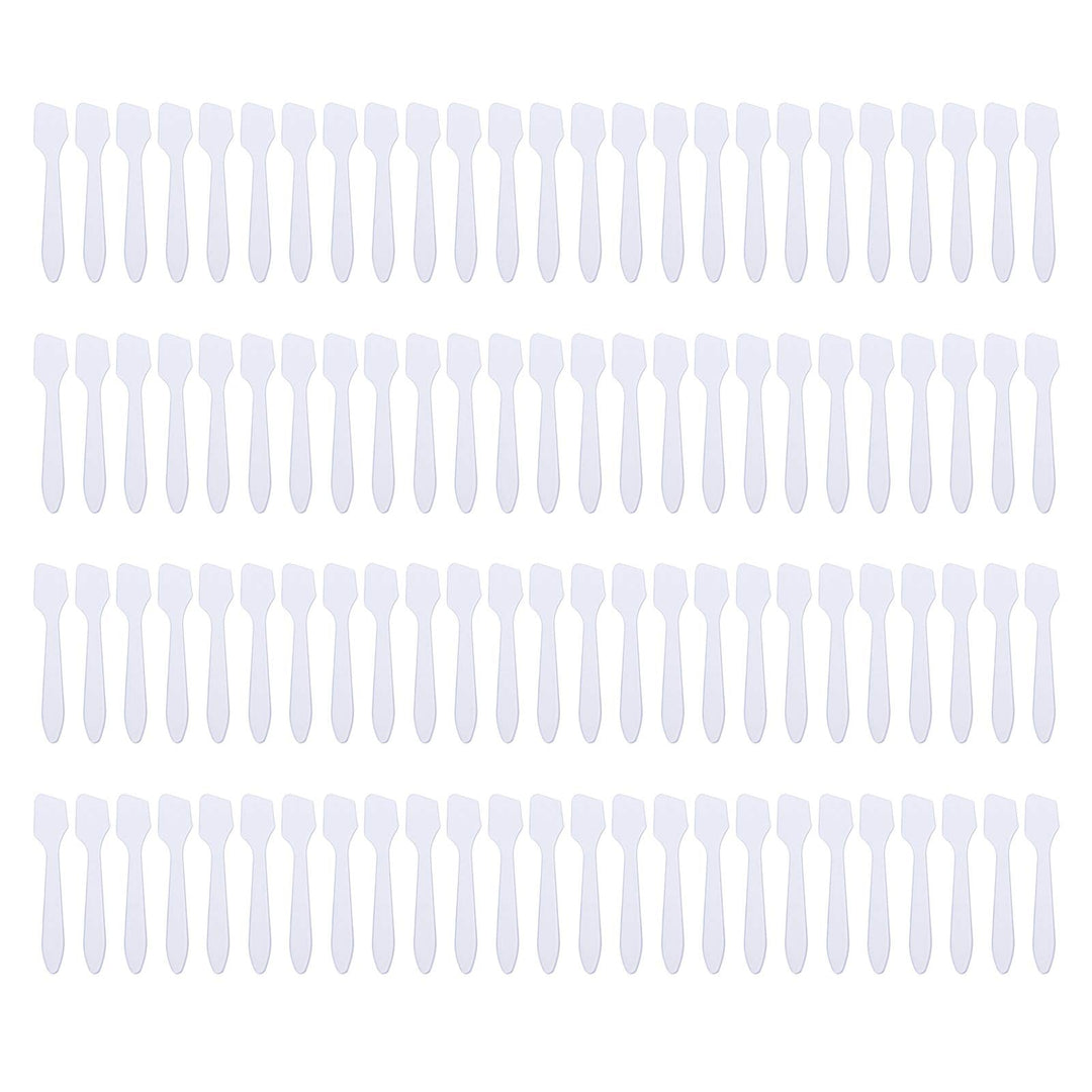 Reusable Mini Make-Up Spatulas, 100 Pieces,Transparent.