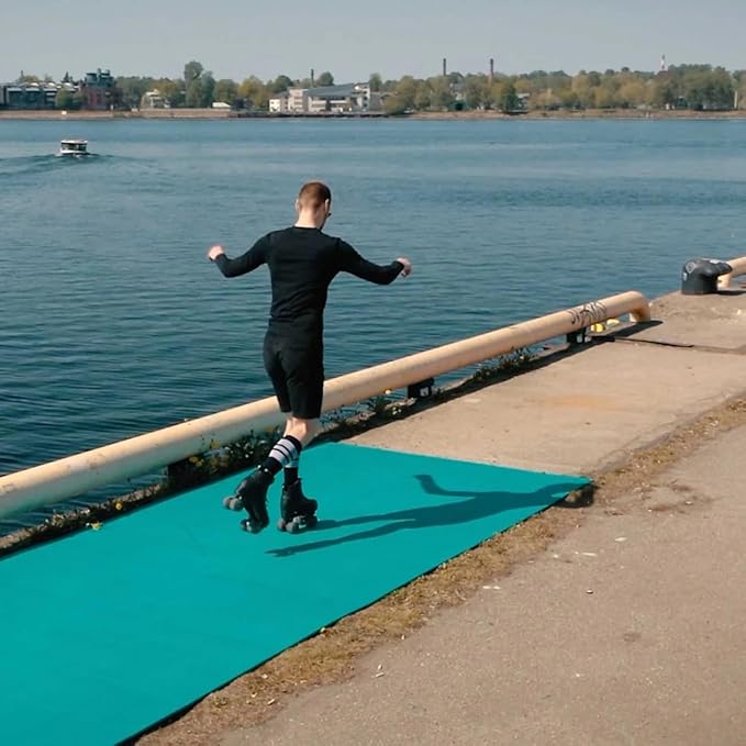 15 Green Tiles - High Durability Colored Flooring Tiles - Interlocking Versatile Training Surface - Roller Skate Derby Indoor&Outdoor, Dance Floor Tiles, Basketball Tiles, Sports Floor