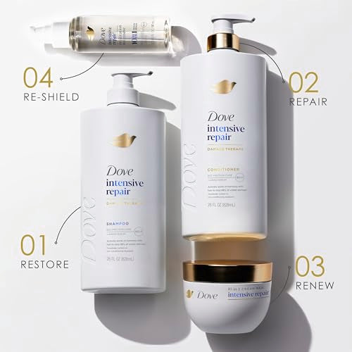 Dove Conditioner 4 Pack Intensive Repair for Damaged Hair with Bio-Protein Care Technology and Amino Serum 28 Fl Oz