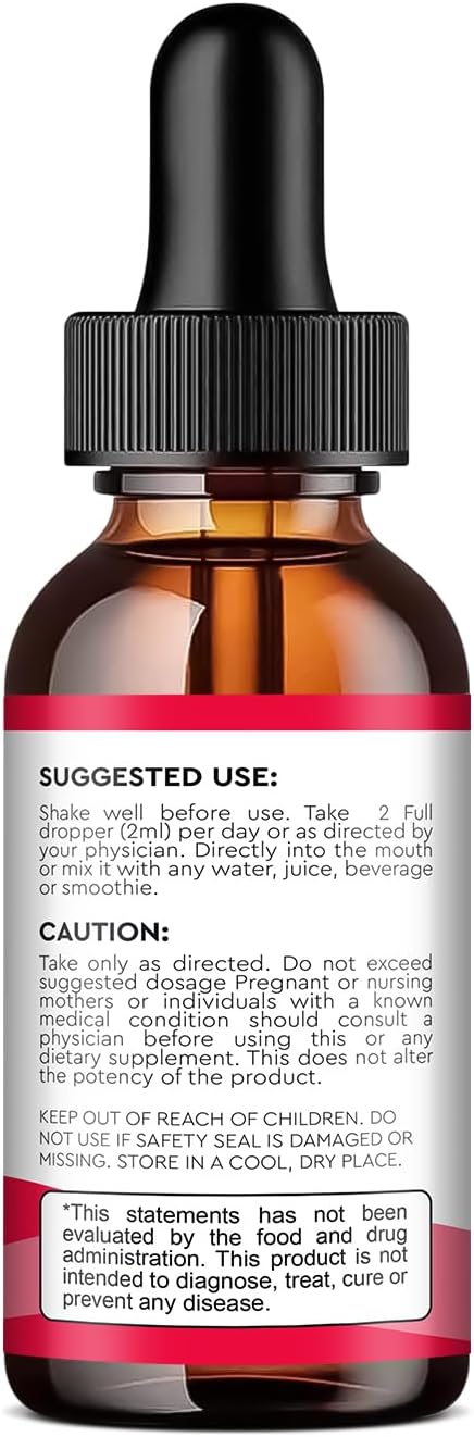 Magnesium Glycinate Liquid Drops, 1000mg Magnesium Glycinate, Citrate & Taurate with Fiber, Beetroot, Vitamin B & C for Sleep, Calm, Muscle, Energy & Relaxation, 2 Fl Oz, Sugar-Free Cherry Flavor