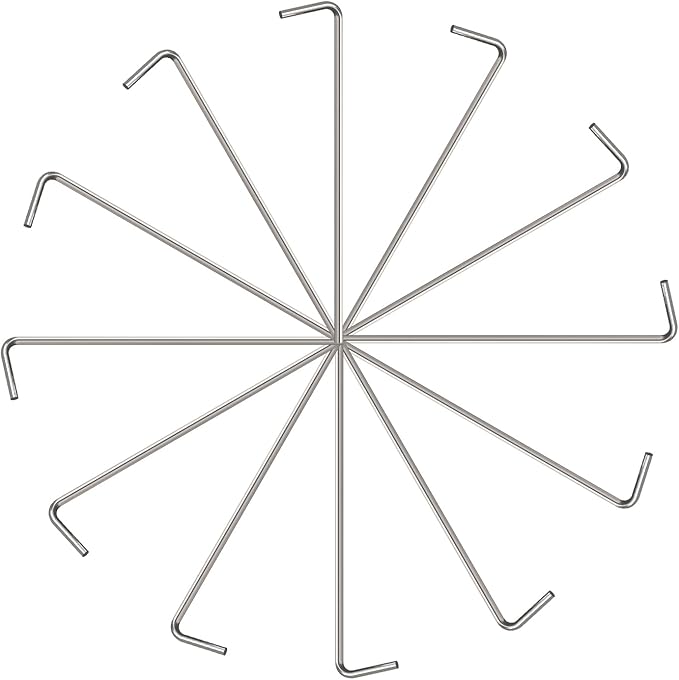 12 Pack Tent Stakes Pegs, 7’’ Metal Garden Stakes Spike, Tent Camping Pegs for Gardening & Canopies, Outdoor Christmas Decorations