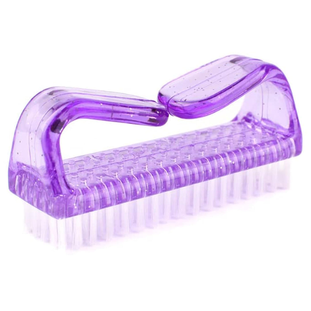 3Pcs Different Kinds of Fingernail brush with Plastic Handle Nail brush for cleaning Fingernails - Easy to use Nail Scrub brush - Nail Cleaner Nail brushes for Hands Feet(purple)