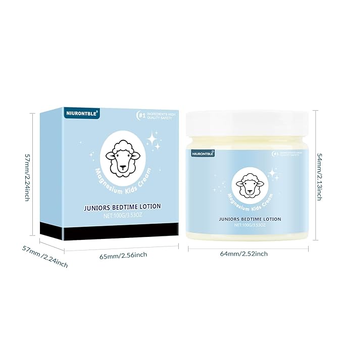 Magnesium Lotion for Kids - Magnesium Lotion for Sleep - Soothing Relief & Relaxation - Topical Magnesium Cream Helps Kids Stay Calm at Bedtime and During The Night - Without Melatonin（3.53 oz）