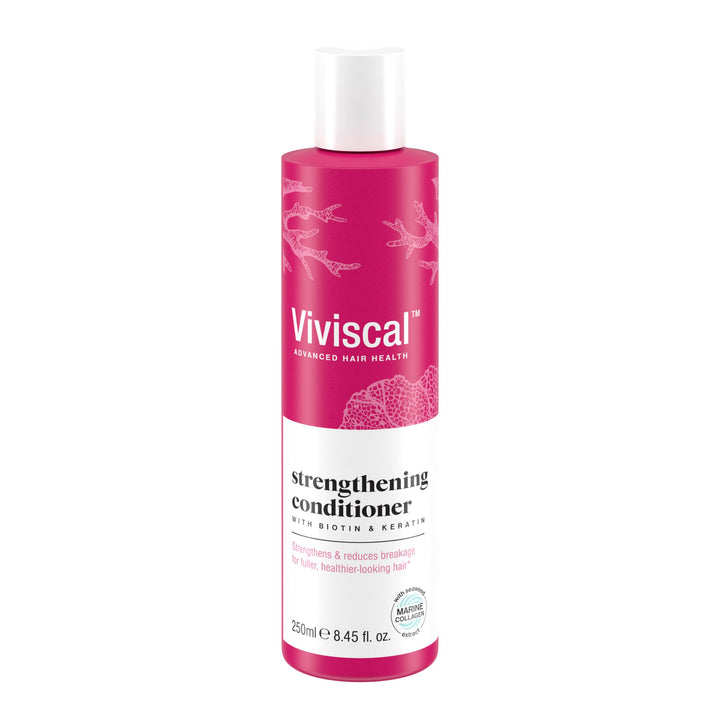 Viviscal Hair Strengthening Conditioner – Strengthens and Reduces Breakage for Fuller, Healthier Hair – With Biotin, Keratin and Marine Extracts – 250ml (8.45 Fl Oz)