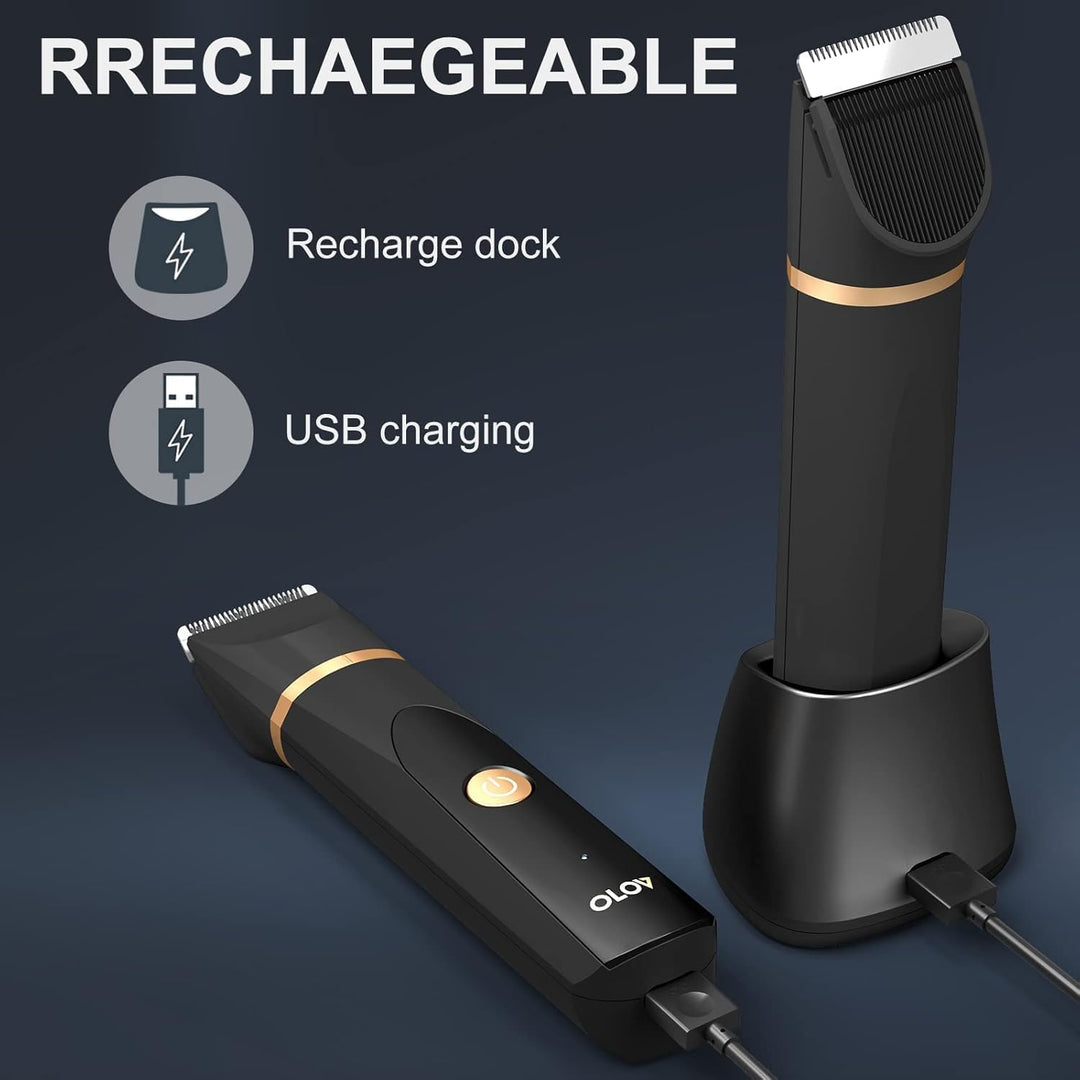 Electric Body Hair Trimmer | Waterproof Groomer for Men & Women | USB Rechargeable