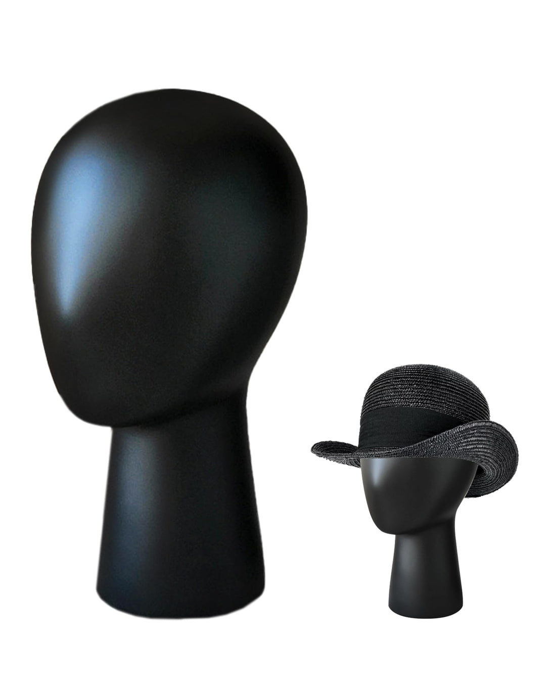 CHADWICK Wig Head Stand with Mannequin Head, Imitation Wood Hat Display Stand, 22 Inch Wig Holders, Abstract Manikin Head Block, Wig Stand for Hats, Wigs, Headwear, Dome Hat Stand, GFRP Material