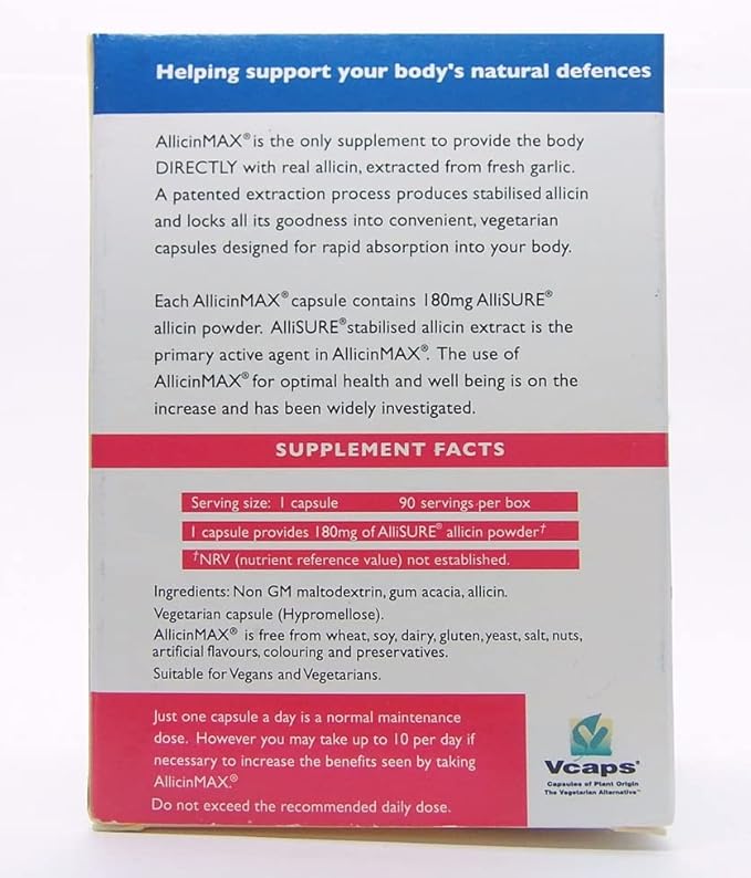 ALLICINMAX Allicin Max 100% Pure Allicin 90vcaps (2 Pack)