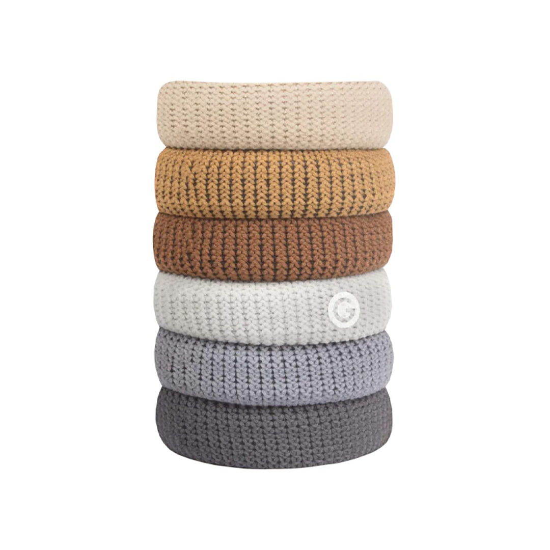 GIMME Bands Thick Fit Hair Ties | No Break Microfiber Thick Hair Elastics | A Firm Yet Gentle All Day Hold with No Snagging, Dents, or Breakage | Choco