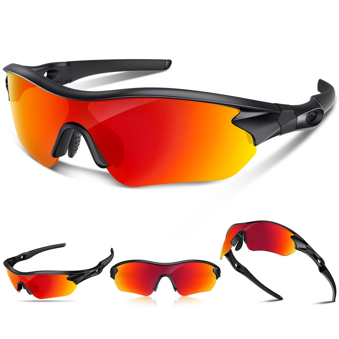 Polarized Sports Sunglasses for Men Women Youth Baseball Running Fishing Tennis Golf Cycling Driving Motor TAC UV400 TR90