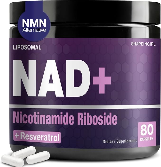 NAD+ Supplement - NAD Nicotinamide Riboside Resveratrol 900mg, Liposomal NAD Plus for Men and Women, NR Supplement Support for Energy Anti-Aging Focus