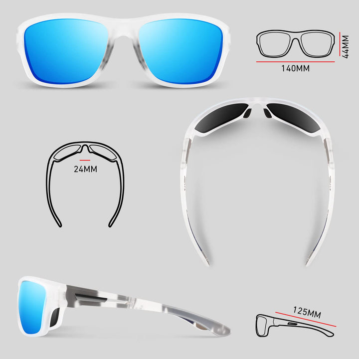 WEAROYO Polarized Sports Sunglasses for Men Women,Fishing Driving Rectangular Goggles UV400 Protection