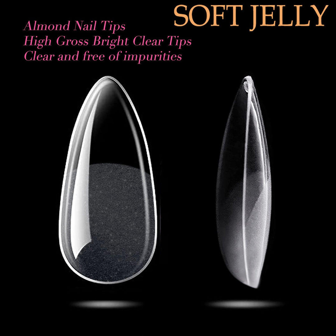 504Pcs Matte Soft Gel Toe Nail Tips | Full Cover for DIY Nail Extensions