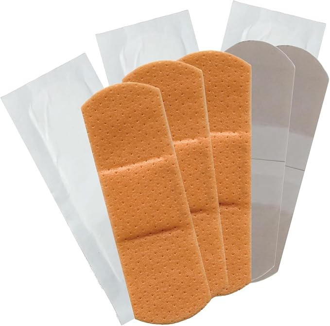 400 Sheer Plastic Flexible Adhesive Bandages with Non-Stick Pad - Strong Sterile 1’’x3’’ Bandage for Wound Care for First Aid Kits - Latex Free Long Lasting Protective Dressing for Cuts and Abrasions