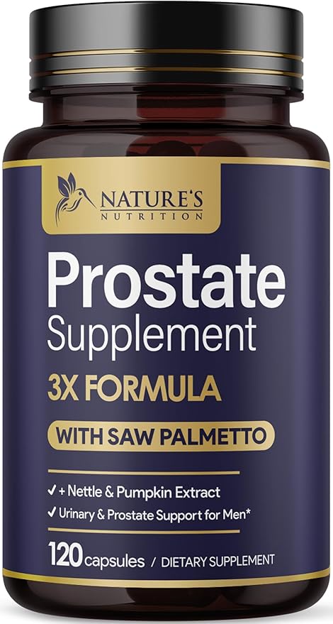 Prostate Health Supplements for Men - Support Complex Formula with Saw Palmetto, Beta Sitosterol, Stinging Nettle, Pygeum, Pumpkin Seed, Zinc - Supports Prostate & Urinary Health - 120 Capsules