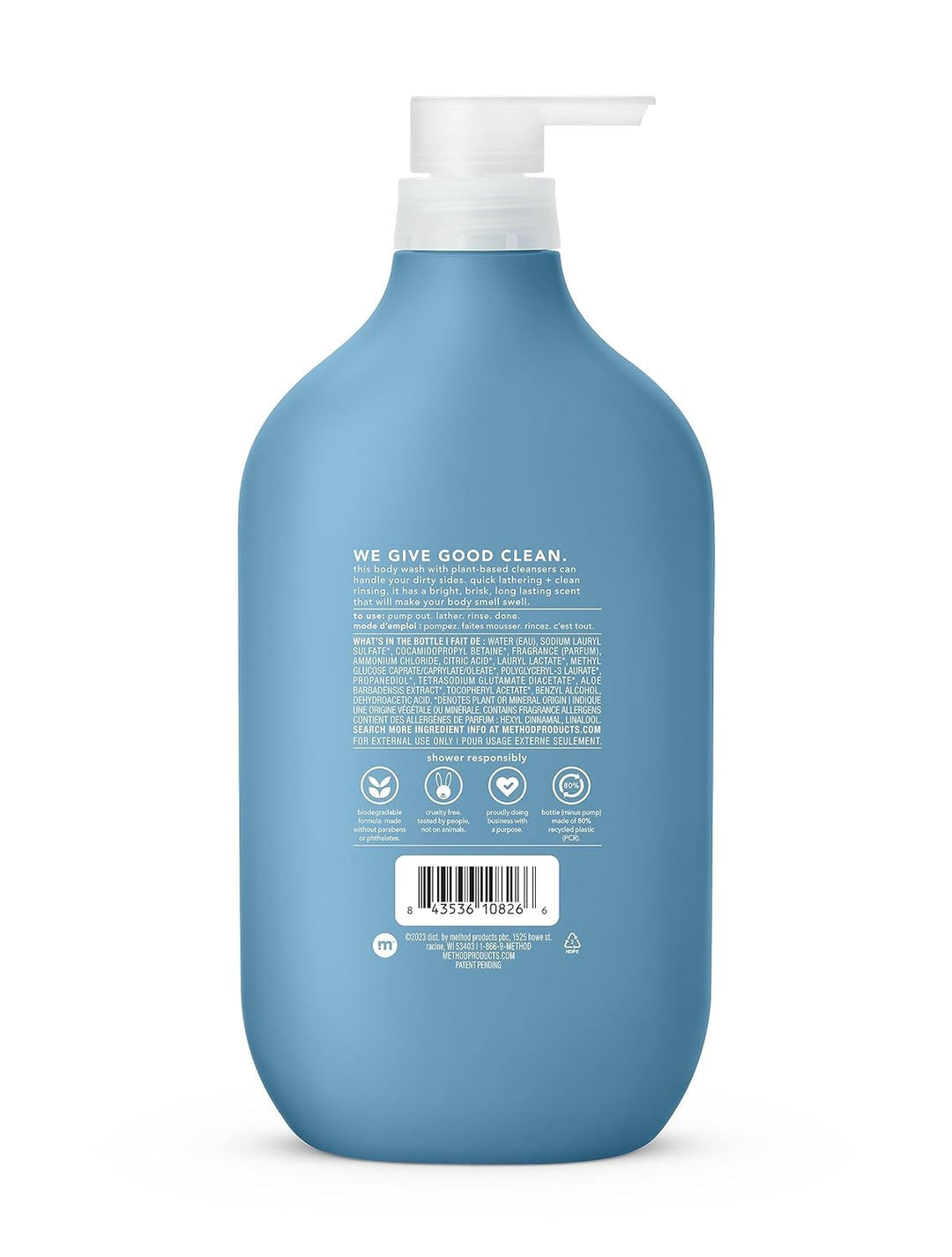 Method Body Wash – Pure Peace | Biodegradable & Paraben-Free | 28 Oz