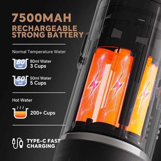 BENFUCHEN Portable Espresso Machine For Travel, USB-C Charging, Self-Heating Electric Espresso Maker, 19 Bar Mini Coffee Maker On the Go Camping Espresso Maker For Ground Coffee & NESPRESSOpods, Green