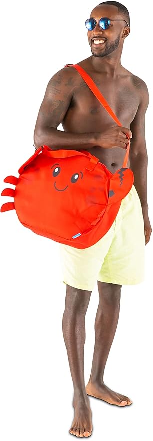 BigMouth Inc Large Insulated Cooler Bag, Reusable Travel Bag with Adustable Straps, Cute Collapsible Food Tote for Picnic Pool Beach