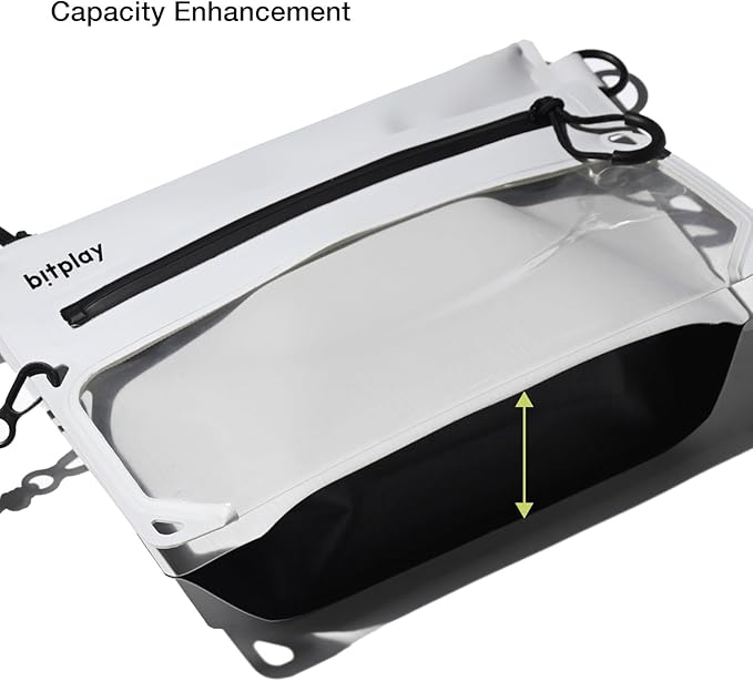 bitplay AquaSeal Sacoche Black - Dry Bag/Phone Pouch with Adjustable Strap for Phone and Valuables