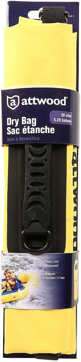 attwood Waterproof Dry Bag or Case - Roll Top Waterproof Backpack Sack or Case Keeps Gear Dry for Kayaking, Swimming, Rafting, Boating, Hiking, Camping and Fishing