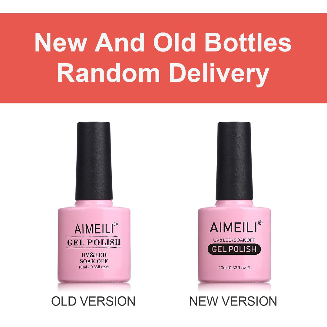 AIMEILI Soak Off U V LED Gel Nail Polish - Red Vixen (010) 10ml