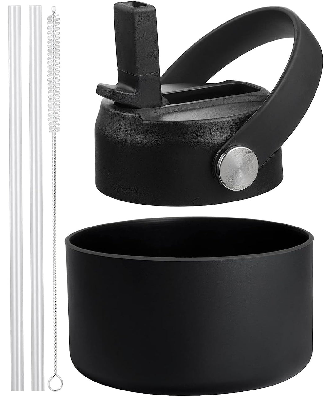 RRegeny Straw Lid and Boot for Hydro Flask Wide Mouth 32 40 oz, Lid with Straws and Silicone Boot for HydroFlask Wide Mouth, Replacement Sports Flex Cap with Boot for Wide Mouth 32 40 oz