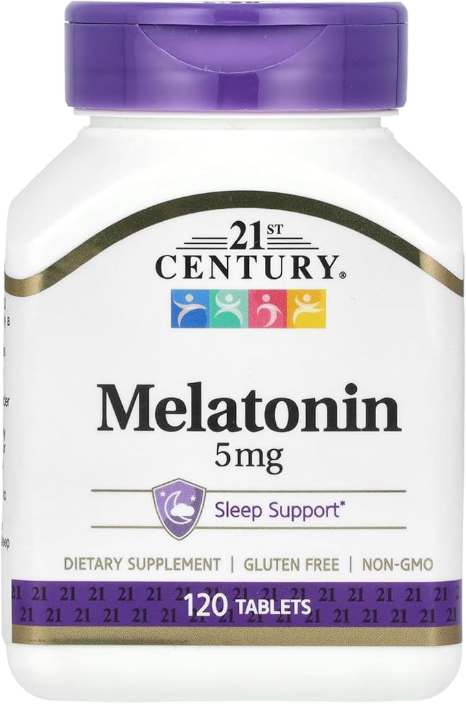 21st Century Melatonin 5 mg Tablets, 120 Count
