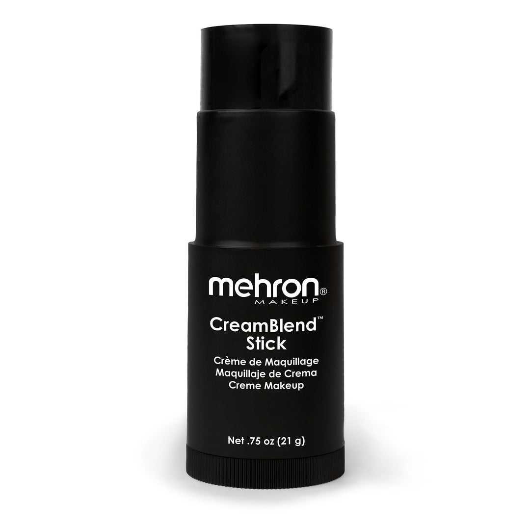 Mehron Makeup CreamBlend Stick | Face Paint, Body Paint, & Foundation Cream Makeup | Perfect for Halloween .75 oz (21 g) (Black)