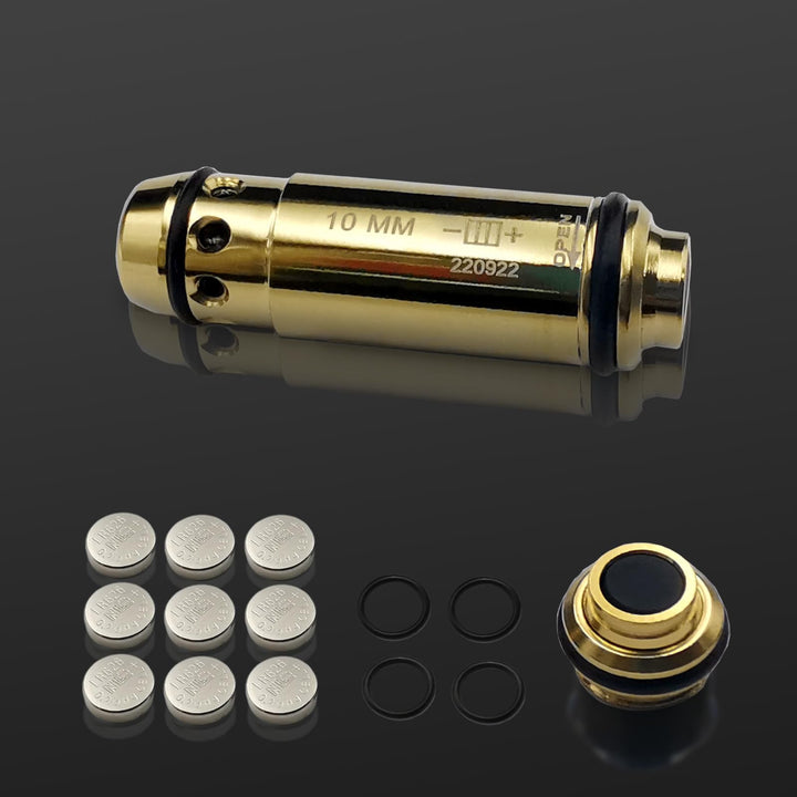 Angeebin Laser Training Cartridge for 10MM Suitable for Dry Fire Training and Boresighting Sight, Red Laser Bullet with Spare Accessories (10mm)