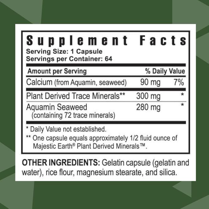 Youngevity Ultimate Mineral Caps™ - 70+ Essential Full Spectrum Trace Minerals - Nutrient-Dense, Derived from Humic & Aquamin Seaweed (64 Capsule) (Pack of 4)