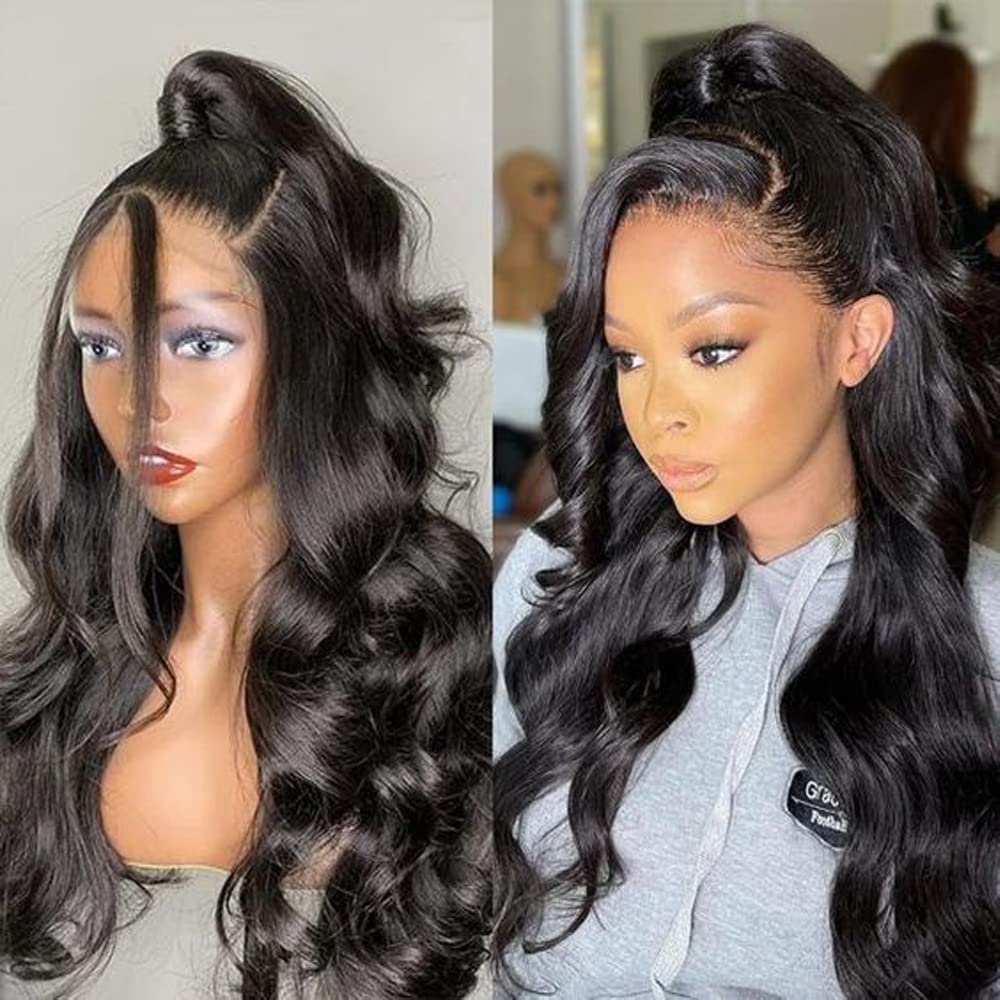 Iupin Body Wave Lace Front Wigs Human Hair For Black Women 4  4 Lace Closure Wigs Human Hair Pre Plucked With Baby Hair 150% Den