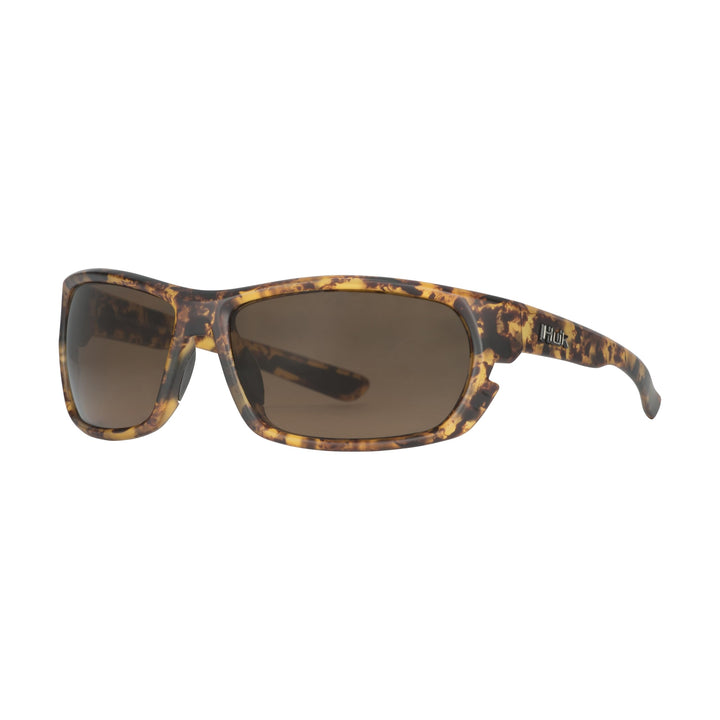 HUK, Polarized Lens Eyewear with Performance Frames, Fishing, Sports & Outdoors Sunglasses Panto, (Challenge) Brown/Tort, Medium