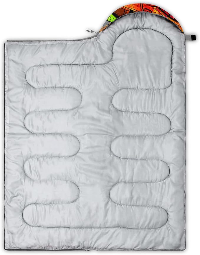 AILONEN Boys Sports Camping Sleeping Bags,Lightweight & Waterproof,3 Season Warm & Cool Weather,Black Player Basketball Sleeping Bags for Kids Adults,Travelling,Outdoors