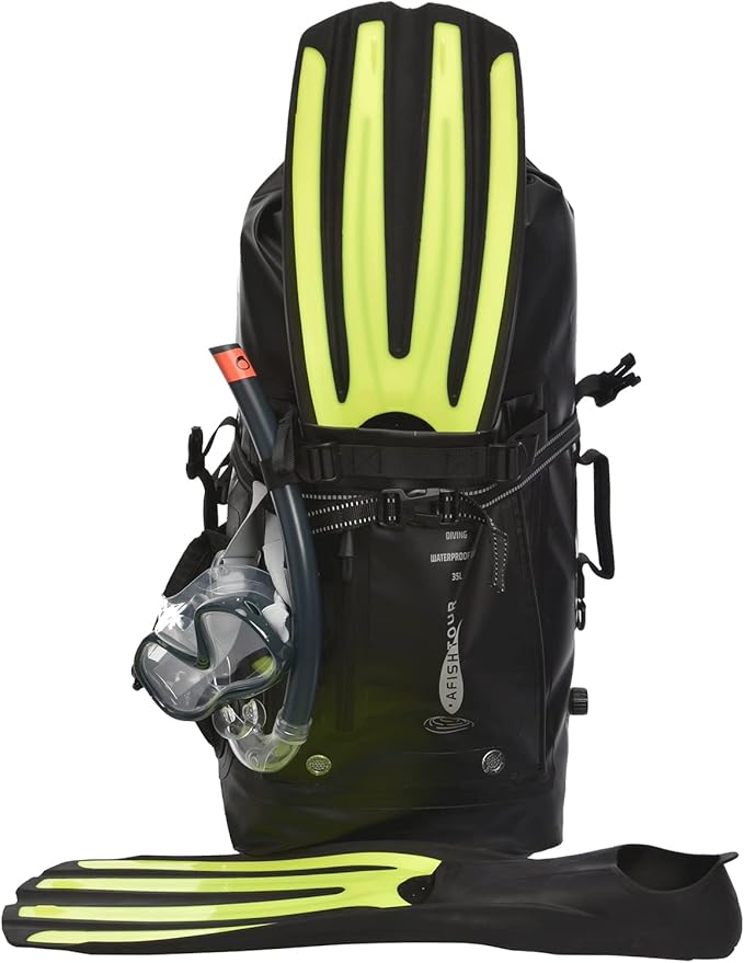 Heavy Duty Waterproof Dry Bag Backpack - 35L Roll-Top Floating Dry Bag Backpack for Kayaking, Rafting, Boating