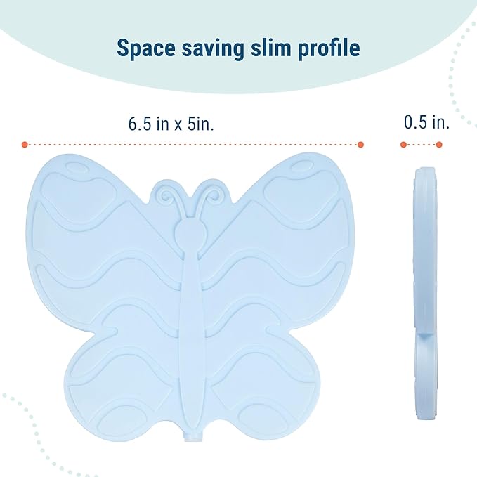 Wildkin Kids Ice Packs (4 Packs) for Boys & Girls, Perfect for Daycare & Preschool Slim & Reusable Ice Packs, Keep Lunches Fresh & Cool for School & Travel, Portable Ice Packs for Kids (Butterfly)