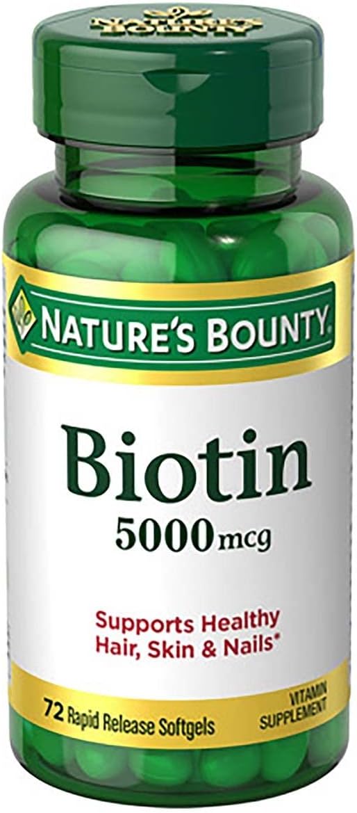 Nature's Bounty Biotin 5000 mcg Liquid Softgels 72 ea (Pack of 3)
