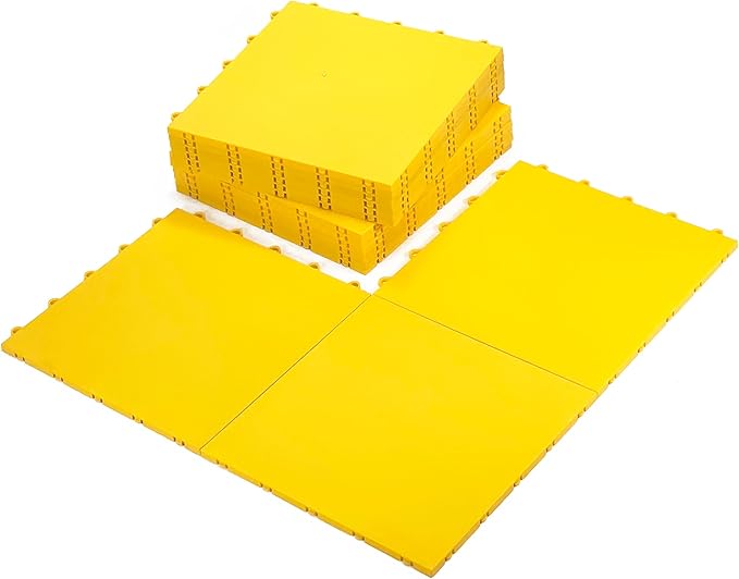 15 Green Tiles - High Durability Colored Flooring Tiles - Interlocking Versatile Training Surface - Roller Skate Derby Indoor&Outdoor, Dance Floor Tiles, Basketball Tiles, Sports Floor