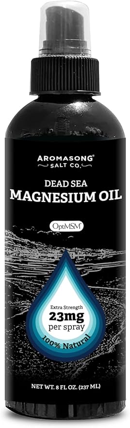 Aromasong Extra Strength Ultra-Pure Magnesium Spray + OptiMSM (23mg Magnesium in Each Spray) 8 Oz, Known to be Used for Leg Discomfort and Promotes Calm Sleep…
