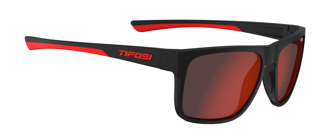 Tifosi Optics Swick Sunglasses (Satin Black-Crimson/Smoke Red Lenses)