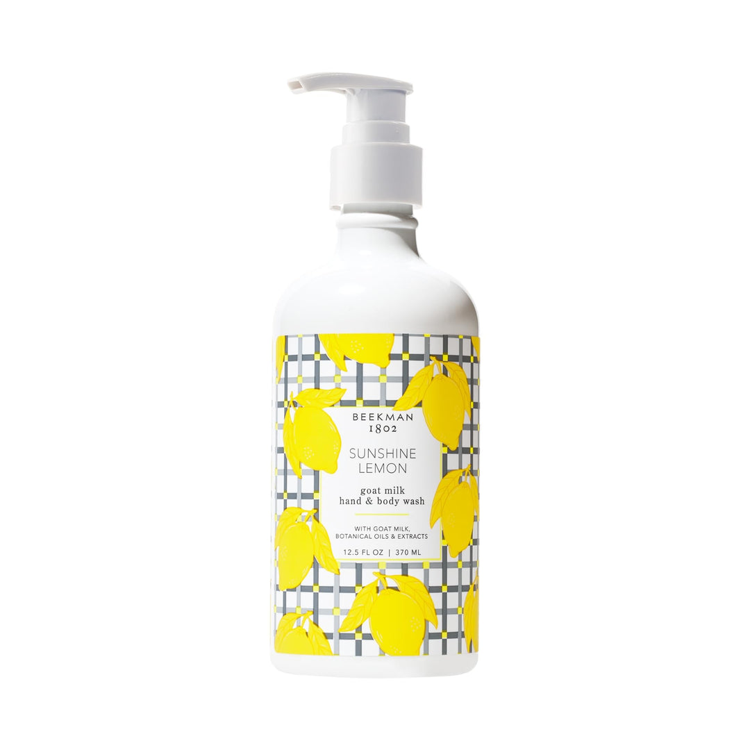 Beekman 1802 Goat Milk Hand Wash, Sunshine Lemon - Scented - 12.5 Oz - Cleanses, Softens & Nourishes Skin - Rinses Away Impuriti